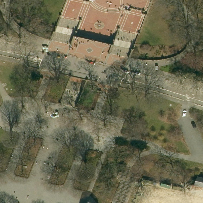 Satellite view of a park