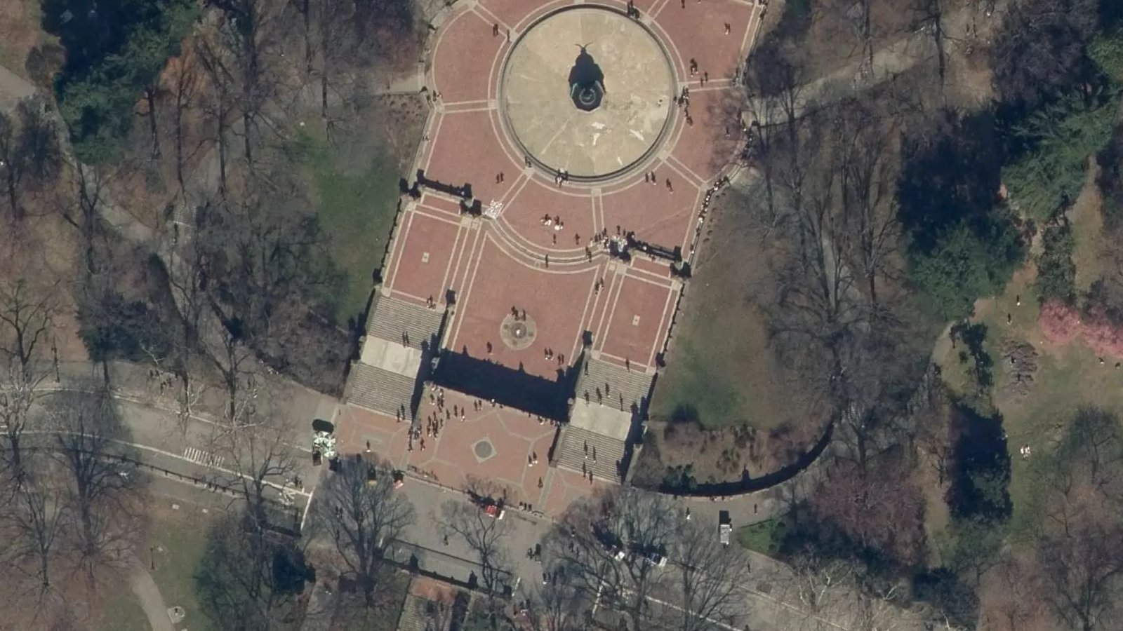 Satellite map: Bethesda Terrace, Central Park